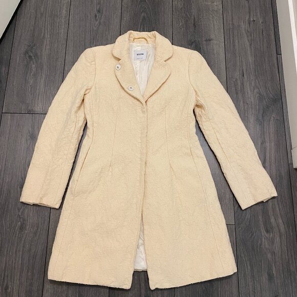 Moschino Vintage Cream Wool Coat Size 8 - Picture 1 of 15